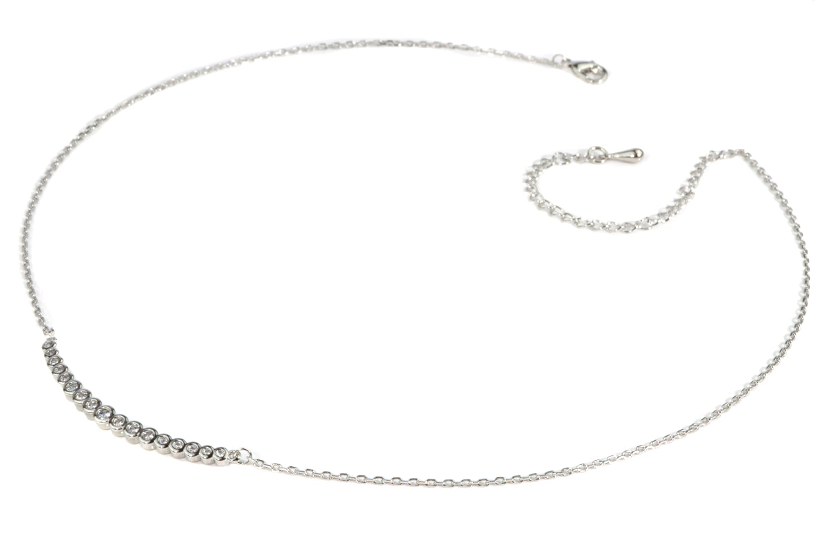 "Bananen" Collier mit Zirkonia