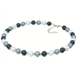 Collier "Perla Bohemia" - Anthrazit Kombi
