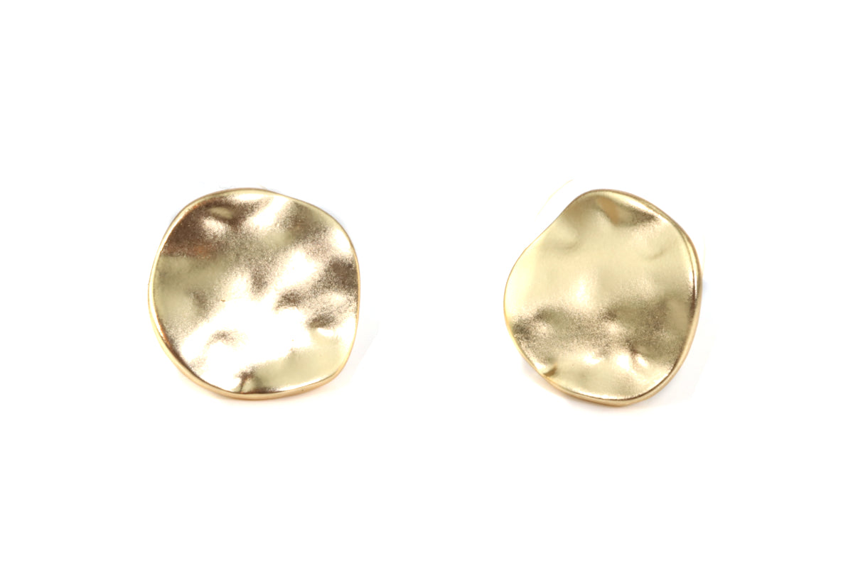 Ohrstecker - Wavy - matt Gold