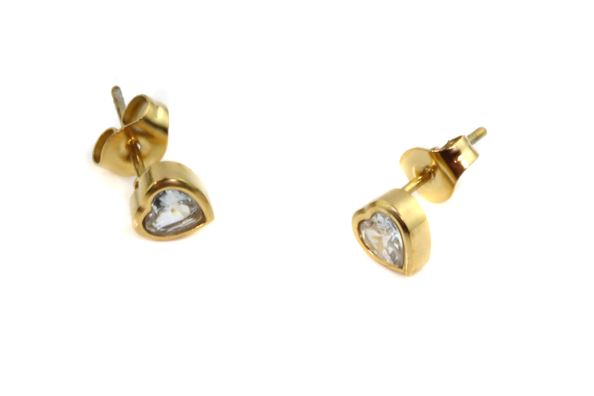 Herz Ohrstecker - Cubic Zirkonia