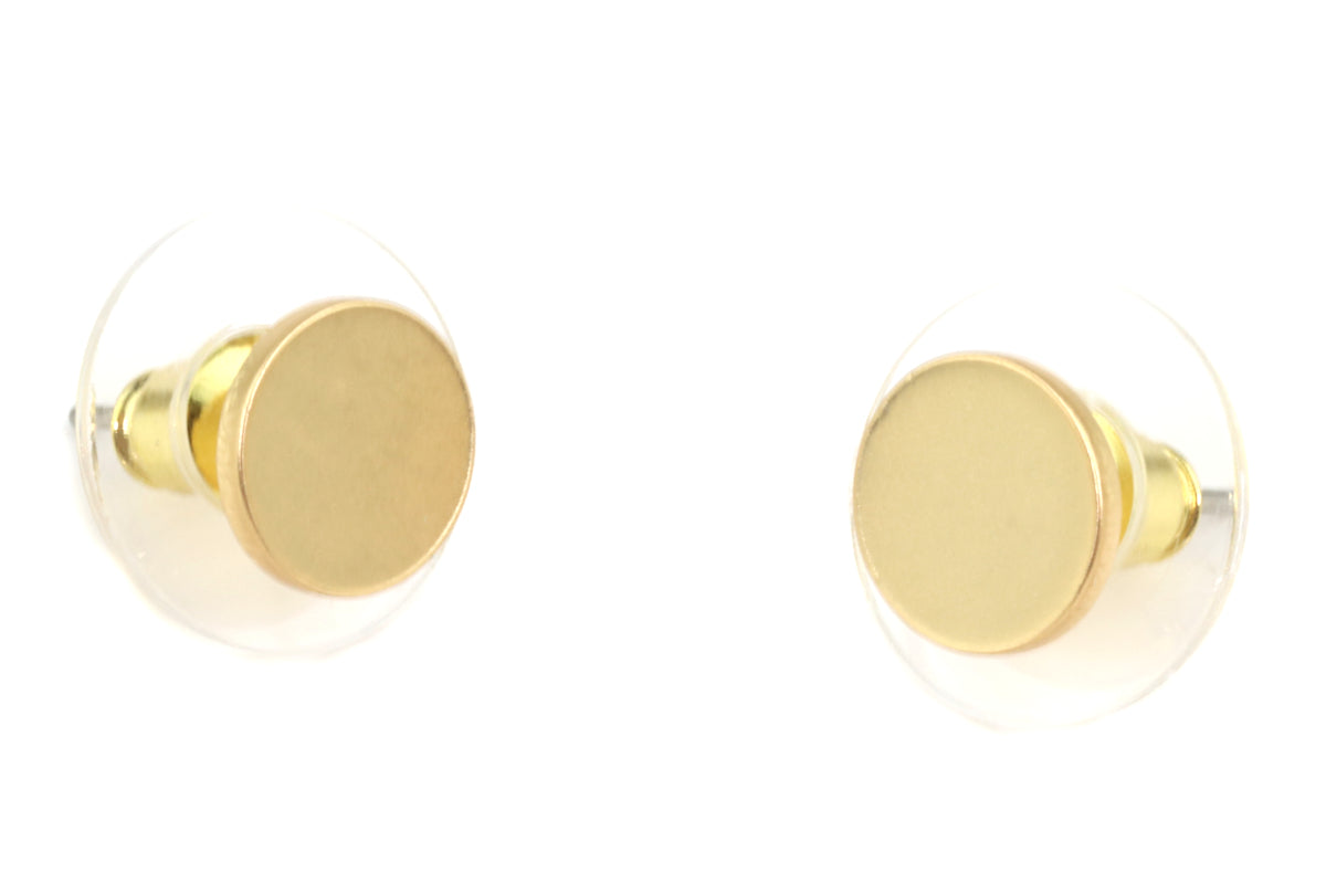 Ohrstecker - Rund - Matt Gold