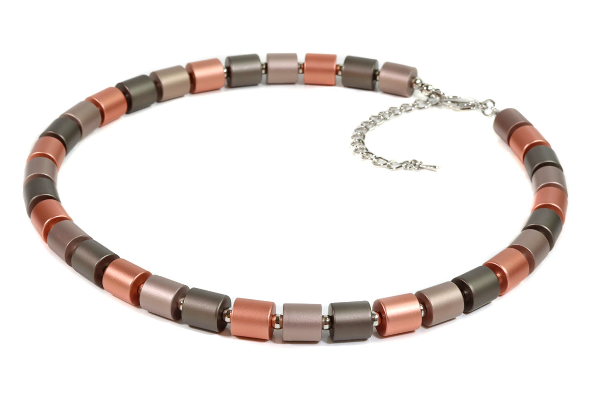 Collier Alu-Zylinder - Chocolate-Copper