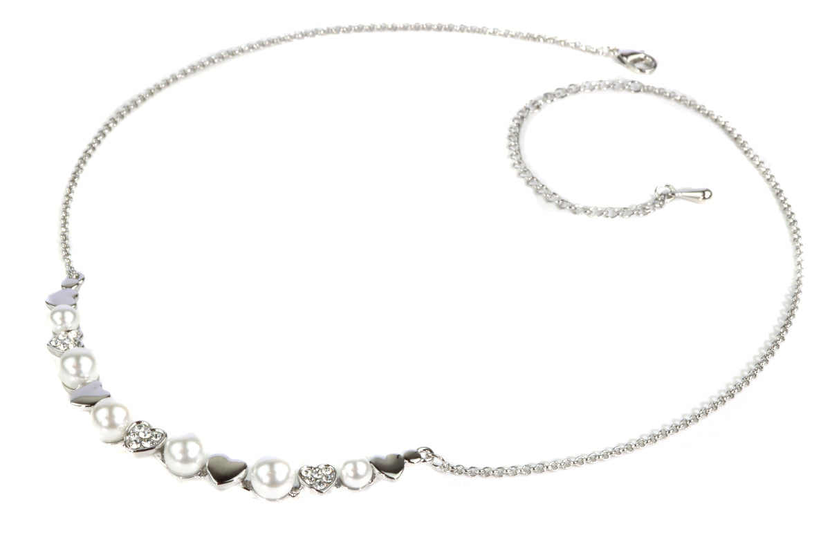 Herzchen Collier Muschelkernperlen