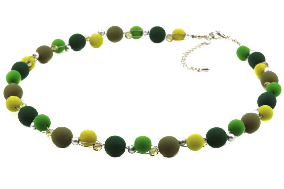 Collier Muschelkernperle - Grün Kombi