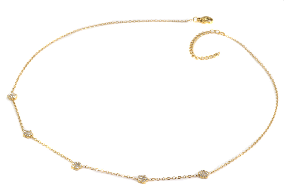 Blüten Collier - Edelstahl